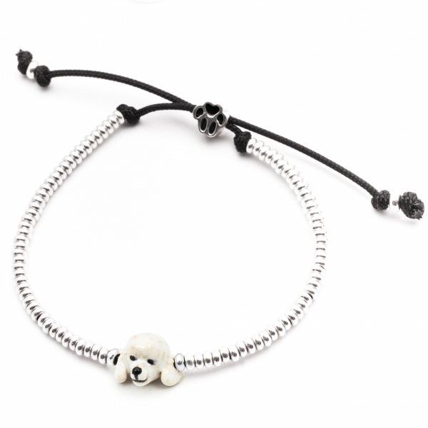Enamel Poodle Head Bracelet